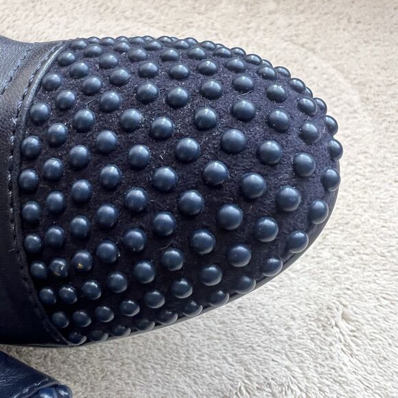 AGL Attilio Giusti Leombruni Navy Blue Ballet Flat Women EU 36.5 US 6.5 Beaded - Picture 3 of 16